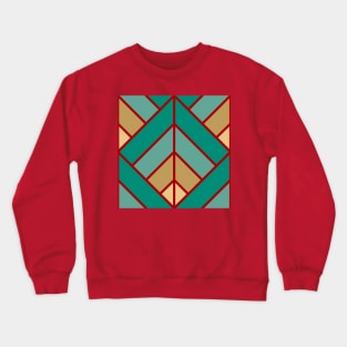 Geometric Pattern: Art Deco Diamond: Turquoise Crewneck Sweatshirt